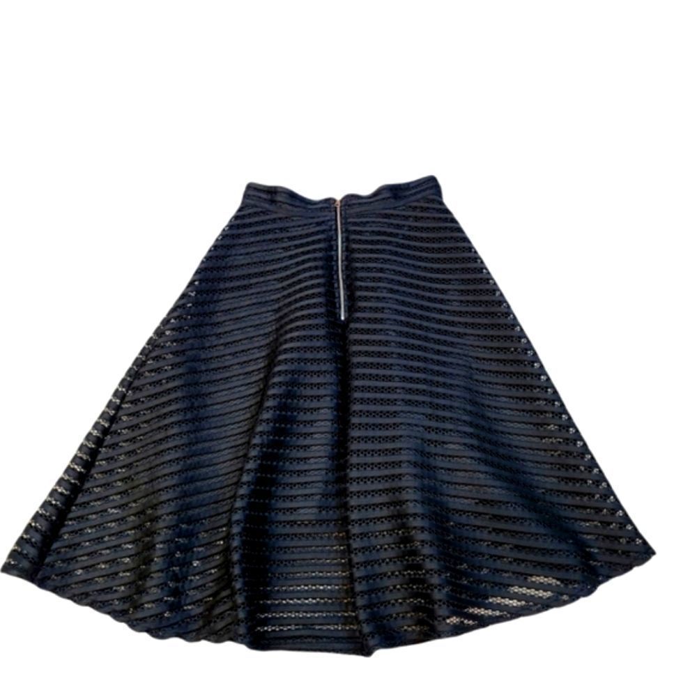 TFNC Striped Mesh Black Circle Skirt Size Small - Picture 3 of 8